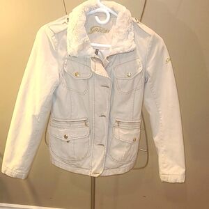 (3) GUESS XS OFF WHITE COAT